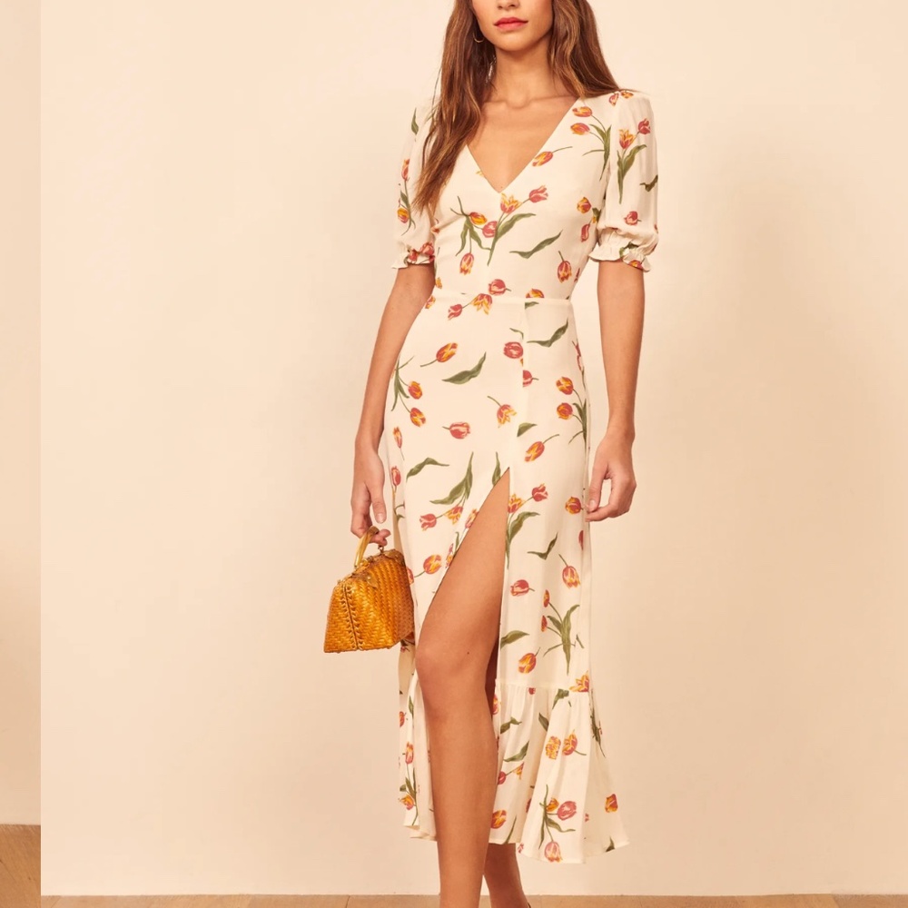 Reformation Nantes Dress Bianca - Size 12